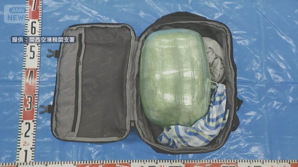 American busted smuggling record 20kg meth haul at Kansai Airport