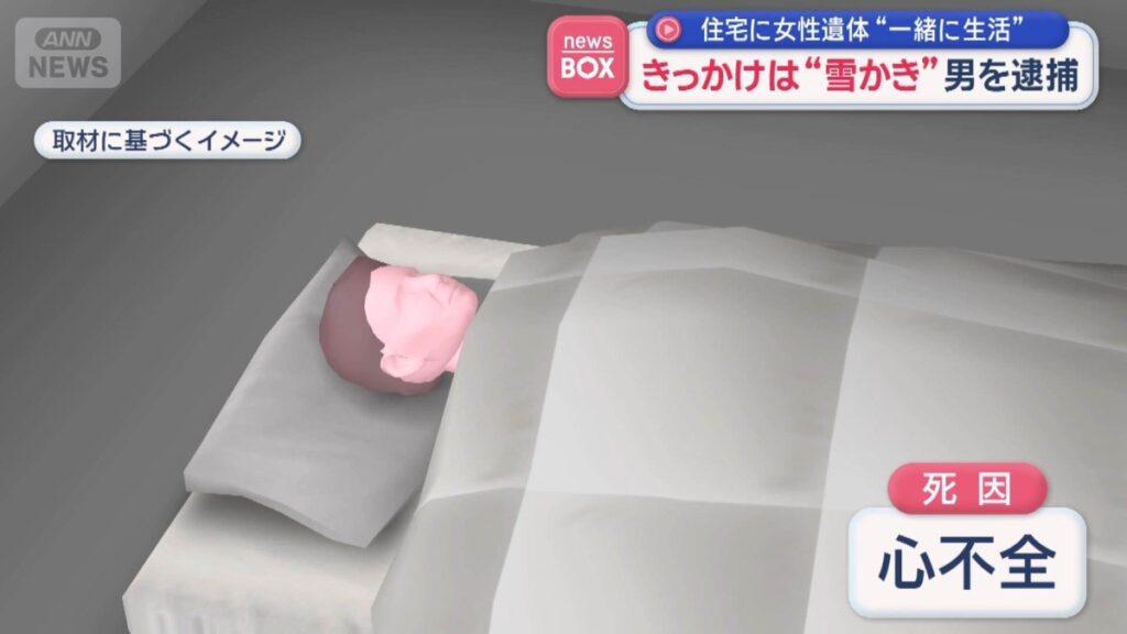 Heavy snowfall in Aomori reveals discovery of woman's corpse
