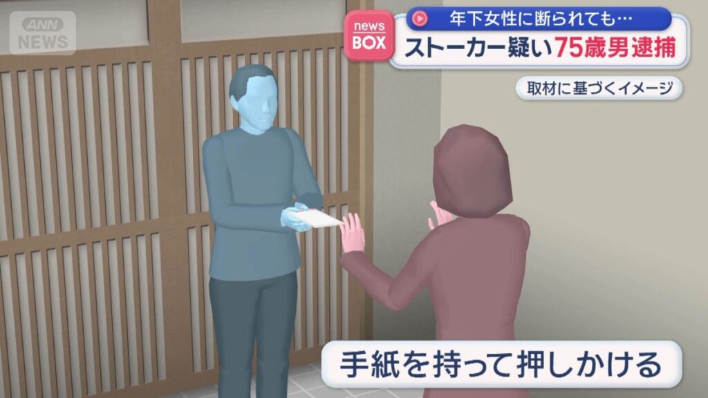 Ehime farmer, 75, accused of stalking woman with abusive letters