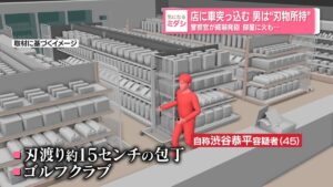 Knife-wielding man rams car into Sagamihara convenience store, sets apartment on fire