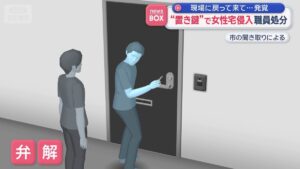 Nagasaki city worker who used hidden key to enter neighbor's apartment wanted to 'look'