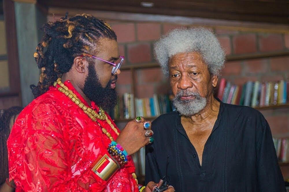 Onyeka Nwelue and Nobel Laureate, Wole Soyinka.