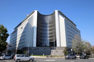 Osaka Prefectural Police HQ in Osaka City's Chuo Ward