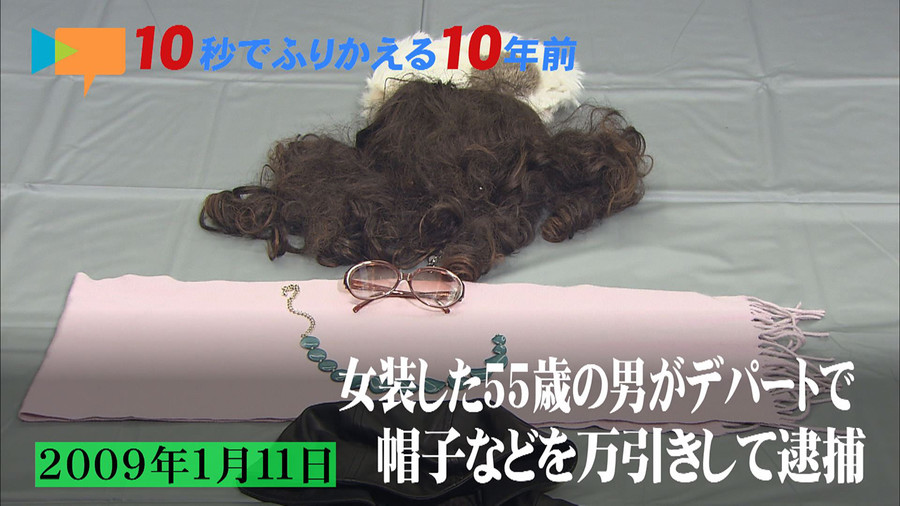 A man in dropped shoplifted a department store in Toshima Ward in 2009