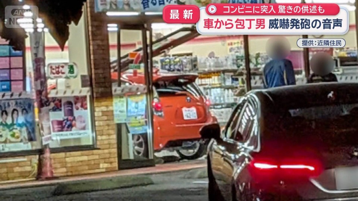 Knife-wielding man rams car into Sagamihara convenience store, sets apartment on fire