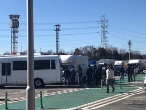 Tokyo police raided a camper van parked at a highway rest area in Higashi Matsuyama City on February 1