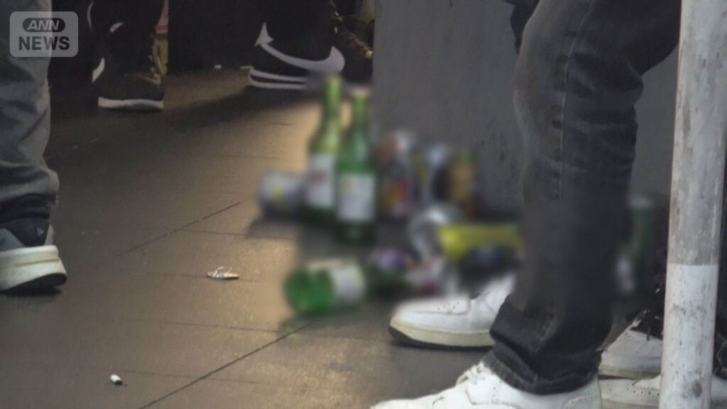 Golden Week revelers flout Shibuya street drinking ban