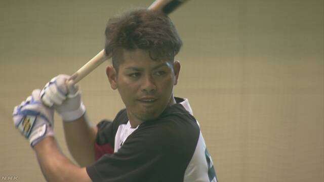 Shota Omine of the Chiba Lotte Marines