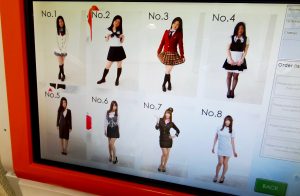 One of the 2 touch screens at Tokyo Hentai Club