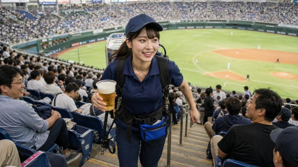 Tokyo Dome beer girl