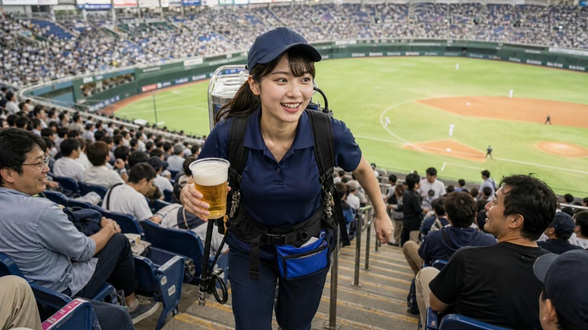 Tokyo Dome beer girl
