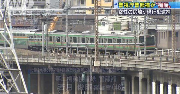 A police inspector was witnessed molesting a woman on a train near Ikebukuro Station