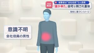 Five employees arrested after Tsukuba construction boss stabbed