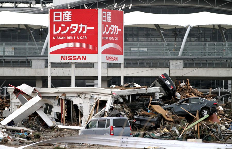 Sendai Airport parking lot