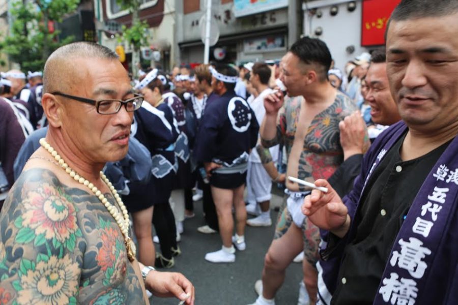 Members of the Takahashi-gumi at the Sanja Matsuri