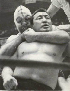The Destroyer puts Rikidozan in a headlock
