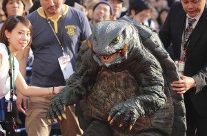 Gamera gets ready to hit the red carpet