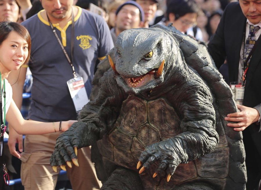 Gamera gets ready to hit the red carpet