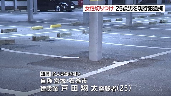 stabbing in a parking lot in Ichihara City