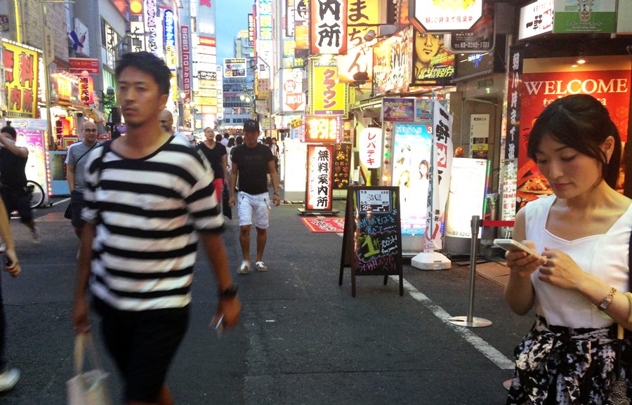 The Kabukicho red-light district in August