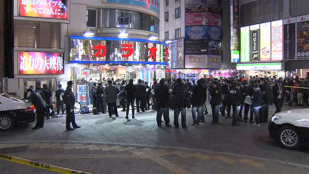 in the Kabukicho red-light district on Monday
