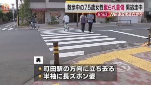 Police are searching for a man who assaulted a 75-year-old woman in Machida City