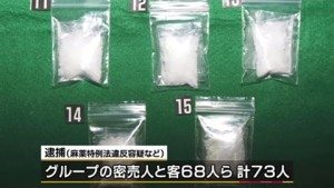 Various raids by Miyagi police have resulted in the confiscation of 118 grams of illegal drugs