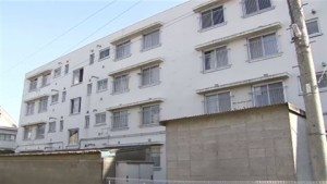 Outside the residence in Nakahara Ward