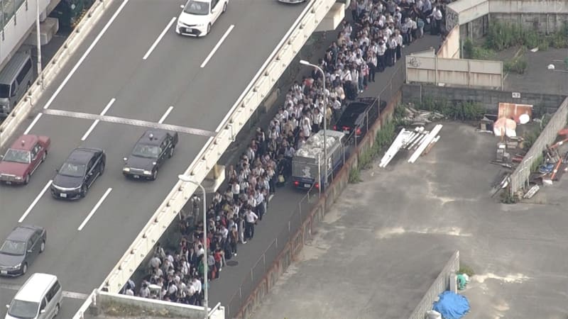 A magnitude-6.1 earthquake struck the Kansai area on Monday morning