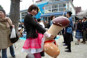 Plenty of props are available on the shrine's grounds