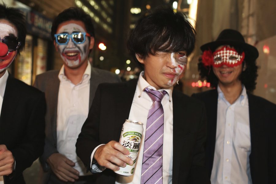 Men in black outside Seventh Heaven