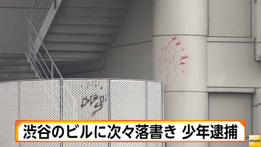 Tokyo police have arrested 2 male teenagers from Australia for allegedly spraying graffiti on buildings near JR Shibuya Station last month