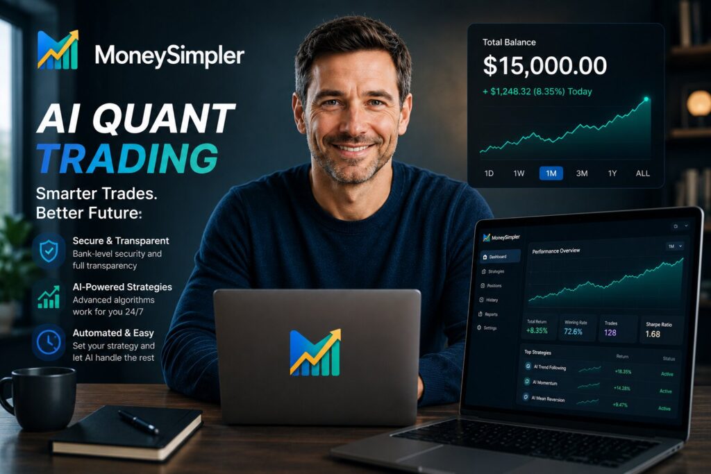 A 41-year-old single father earns $15,000 a month in passive income through MoneySimpler AI-automated trading