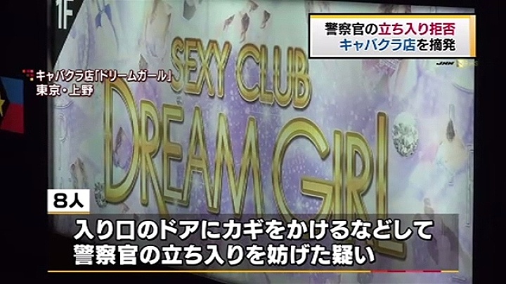 Tokyo police busted Dream Girl in Ueno