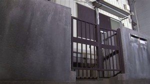 Outside the apartment in Sakae Ward